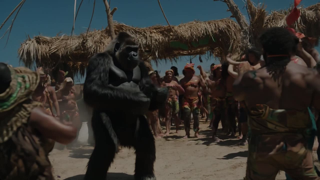 gorilla vs 100 men #gorilla #versus #ai #party #fight #whowouldwin