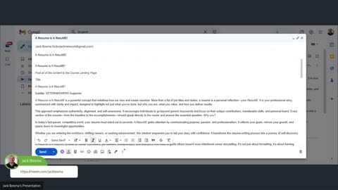 A Resume Is A ResuME! Course Content