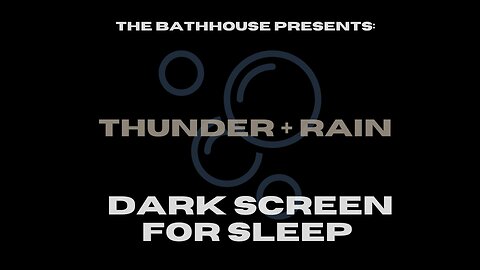 Rainstorm with Thunder | Dark Screen Sleep Video (2 Hours, No Ads)