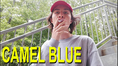 Smoking a Camel Blue Cigarette
