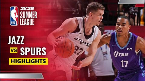 San Antonio Spurs vs Utah Jazz | Full Game Highlights | 2025 NBA Summer League
