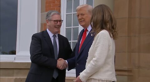 PRESIDENT TRUMP WELCOMES BRITISH PRIME MINISTER TO TURNBERRY GOLF CLUB