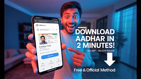 How To Download Aadhar Card Online Instantly using Mobile (Without Going to Any Center)