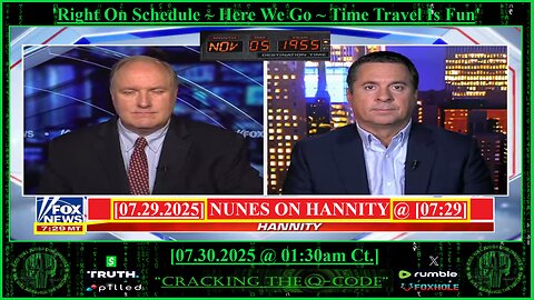 "CRACKING THE Q-CODE" ~ 'Right On Schedule ~ Here We Go ~ Time Travel Is Fun'