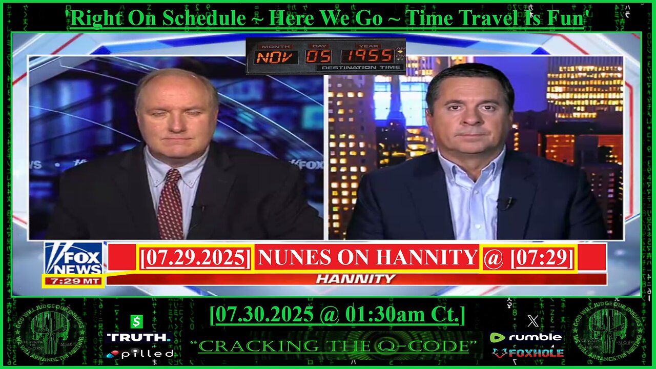 "CRACKING THE Q-CODE" ~ 'Right On Schedule ~ Here We Go ~ Time Travel Is Fun'