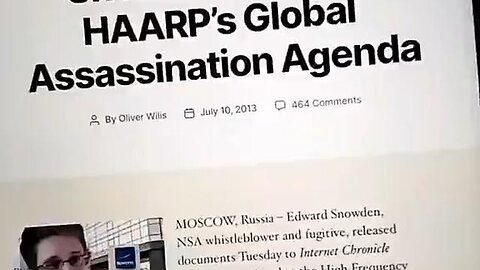 HAARP's GLOBAL ASSASSINATION AGENDA - MASS DEPOPULATION