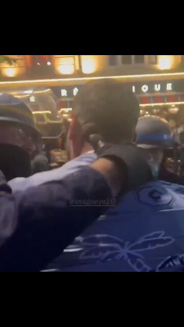 Paris France police tells rioter “Shut the fuck up. Go to Palestine if you've got the balls”