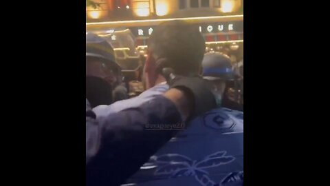 Paris France police tells rioter “Shut the fuck up. Go to Palestine if you've got the balls”
