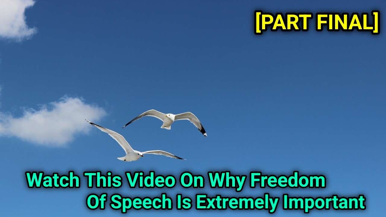Watch This Video On Why Freedom Of Speech Is Extremely Important [Part Final]