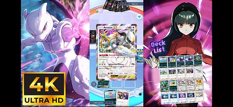 [4K Full Game] Pokémon TCG Pocket Step-Up Battle #4 (Expert) Arceus+Dark VS Lantern ex Deck