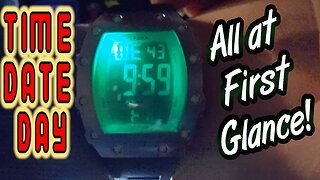 LASIKA DIGITAL WATCH with green light up backlight display, TIME, DATE, WEEKDAY, SECONDS all at once