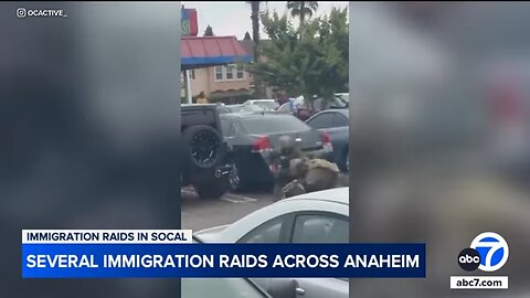 Several people detained during immigration raids at Anaheim car wash and Home Depot
			