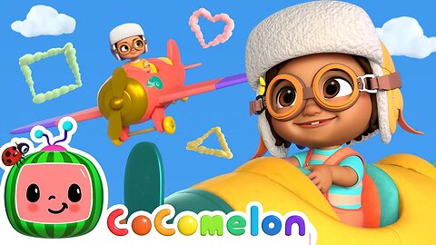 Learn Shapes with Nina! Airplane Clouds Song ｜ CoComelon Nursery Rhymes