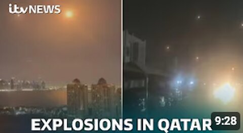Explosions seen in Qatar skies as Iran attacks US bases | ITV News