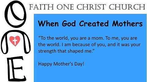 When God Created Mothers