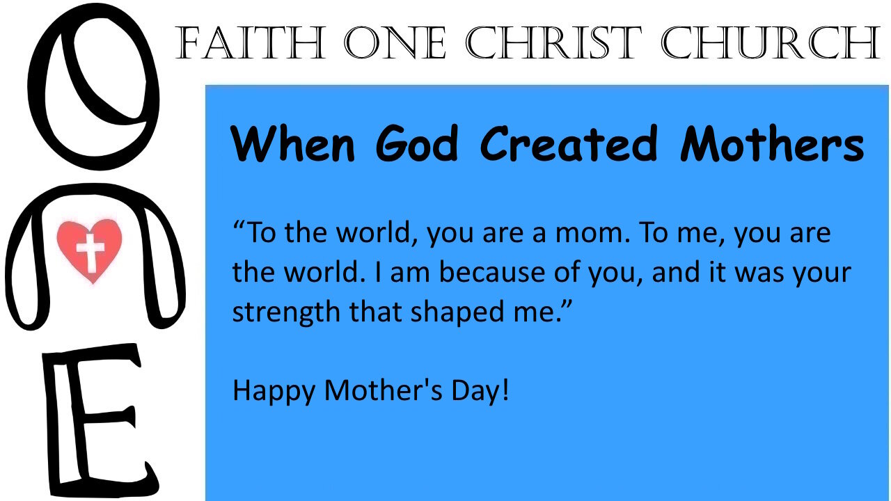 When God Created Mothers