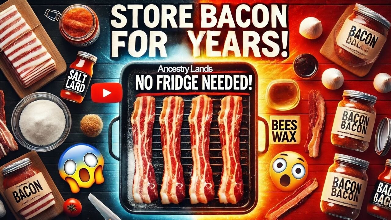 🥓 How to Store Bacon for YEARS Without a Fridge! (Survival Food Hack You Need to Know)