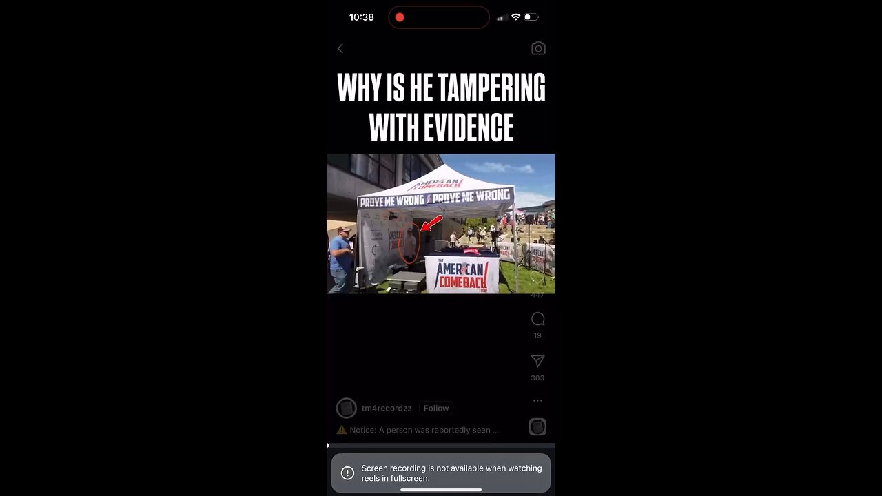 👁 👆 Charlie Kirk's murder: Someone tampering with evidence at active crime scene