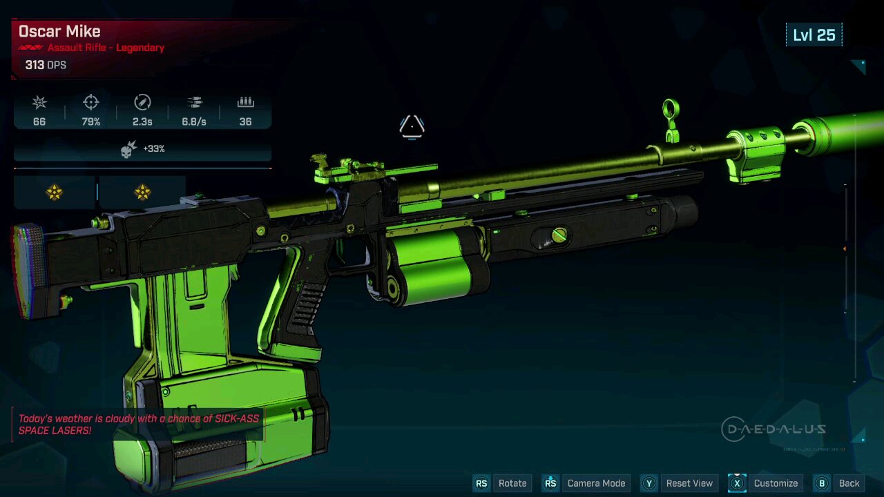 Double legendary Assault rifle The Oscar Mike