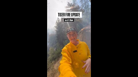 As of 5:30pm, Cal Fire says the Tiger Fire near Buckhorn in Amador County has burned