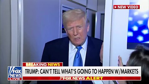 Trump to Reporter Asking About Pain Threshold in the Market: ‘I Think Your Question Is So Stupid’