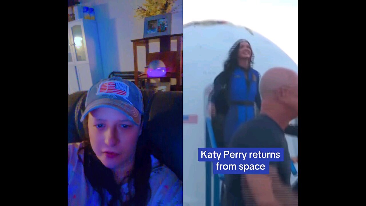 Katy returns from space