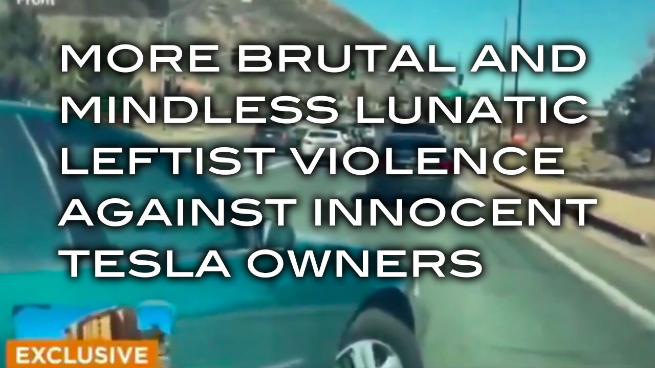 More Brutal and Mindless Lunatic Leftist Violence Against Innocent Tesla Owners