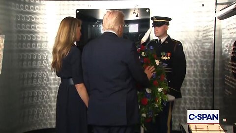 President Trump & First Lady Melania lay wreath at Pentagon to honor 911 victims & heroes