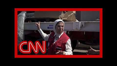 Egyptian Red Crescent shows CNN aid rejected by Israel