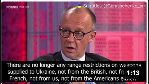 Germany's Chancellor Merz declares "Ukraine can now also defend itself by attacking military positions in Russia."