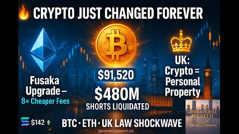 $480M Short Squeeze | ETH 8× Faster | UK Makes Crypto Personal Property