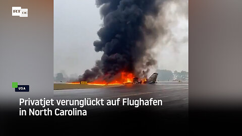 Privatjet verunglückt auf Flughafen in North Carolina