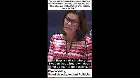 Elsa Widding - The government has taken unnecessary security risks