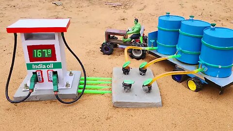 DIY mini gasoline pump | generator refueling | tanker truck | tractor water pump | science