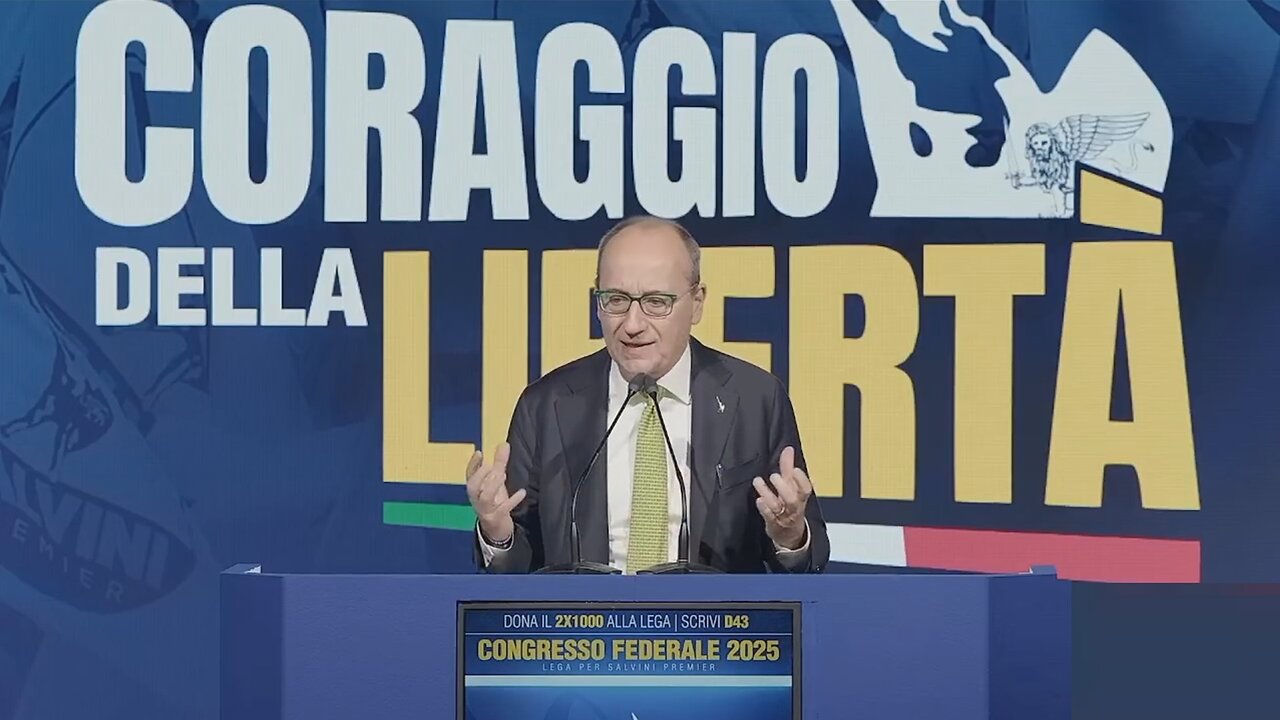 🔴 Responsabile economico della Lega, Alberto Bagnai, al 1° Congresso Federale Nazion. della Lega.