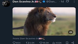 Dan Scavino X video post (7.31.25) The Lion [King Of The Jungle by Christopher Walken]