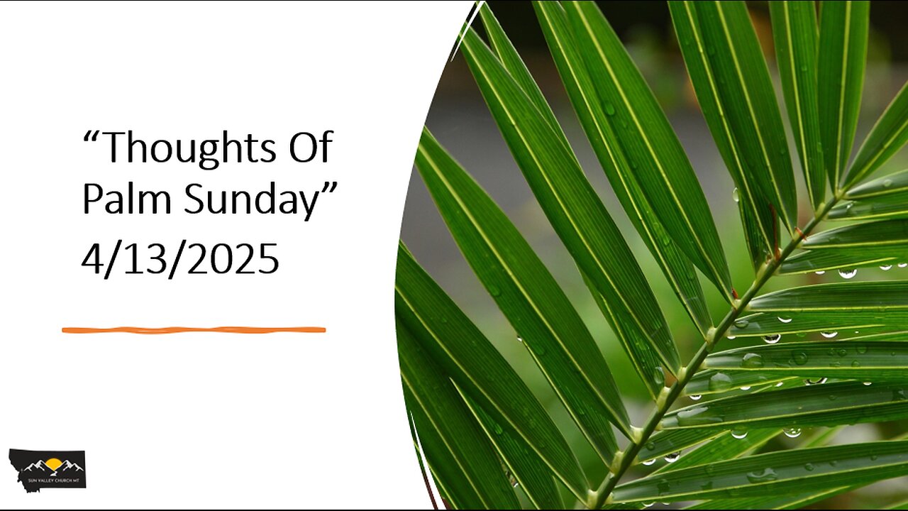 Pastor Metzger - Thoughts Of Palm Sunday
