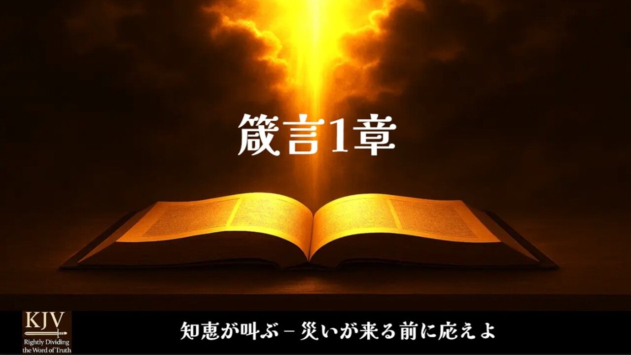 箴言1章 — 知恵は叫ぶ：災いが来る前に答えよ