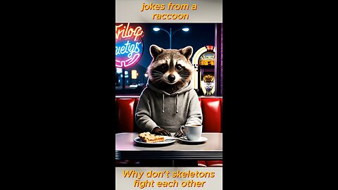 Funny Raccoon Tells a Joke in a Retro Diner | Cinematic Animal Comedy