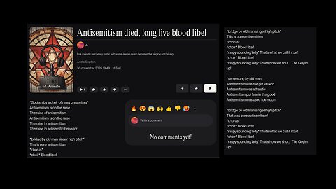 (My/media's lyrics, AI music) "Antisemitism" died, long live "blood libel"!
