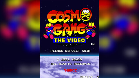 Cosmo Gang Arcade Game, Namco 1991, Longplay Playthrough