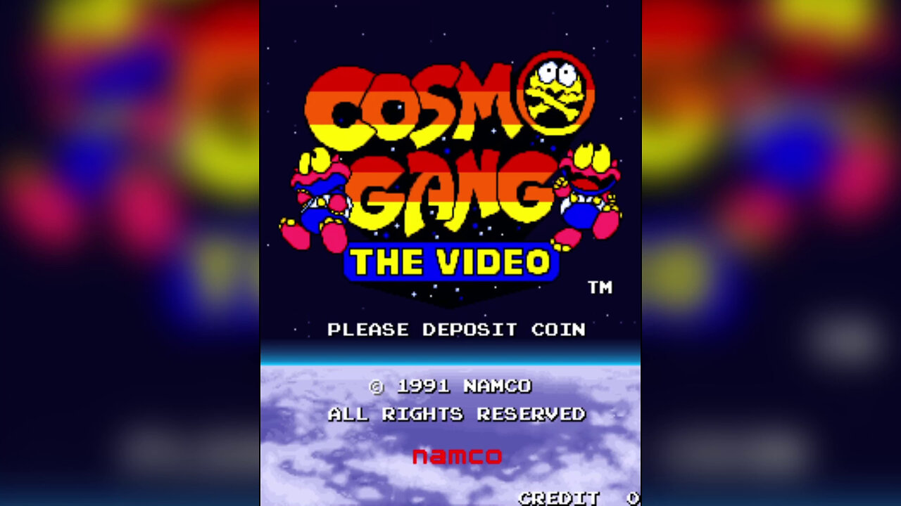 Cosmo Gang Arcade Game, Namco 1991, Longplay Playthrough