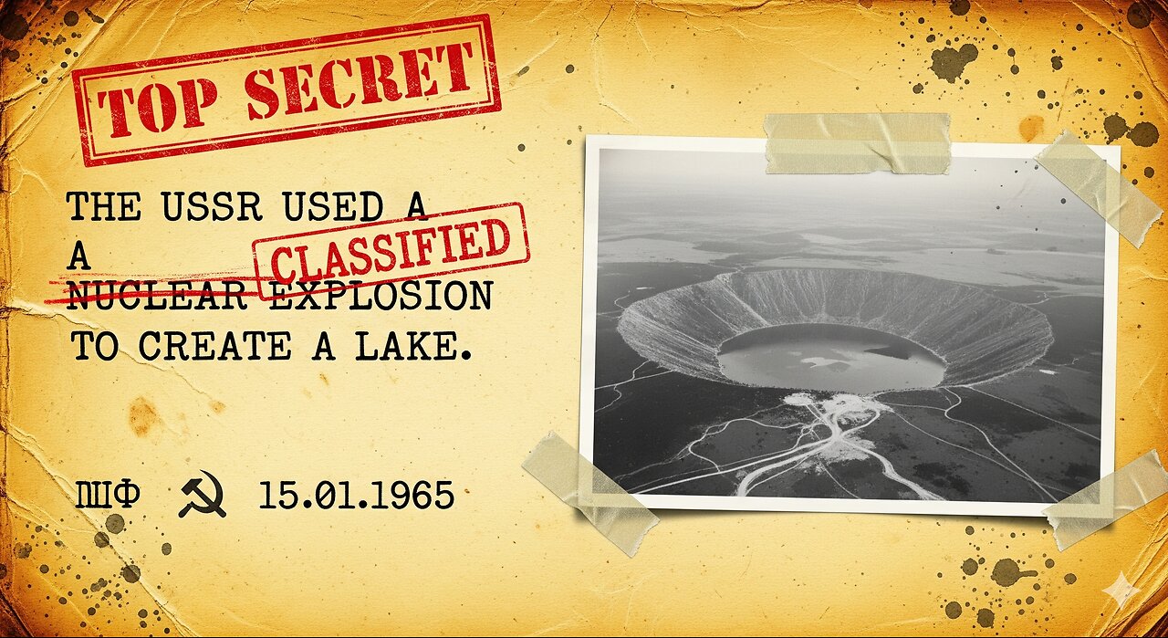 NUCLEAR explosion for CREATE LAKE in USSR