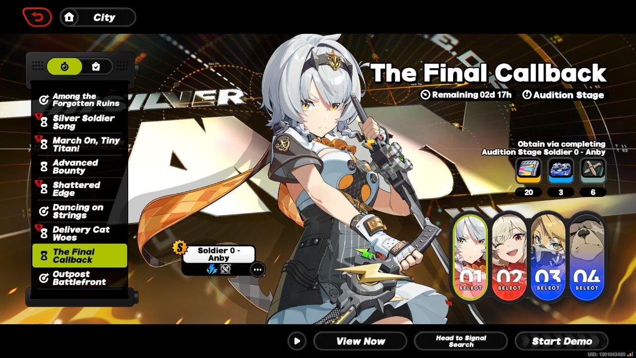 Soldier 0 Anby - Test out - Final Callback Event - Zenless Zone Zero v1.6
