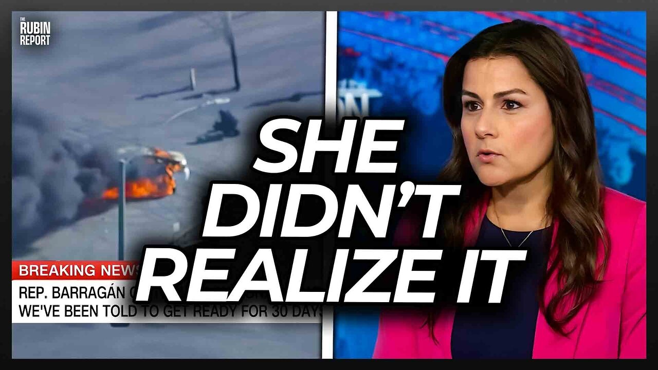 LA Official Calls Riots Peaceful as Footage of Burning Cars Plays Next to Her
