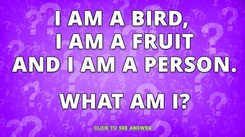 Who can answer this riddle?