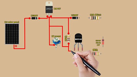 6V Battery charger circuit // 12v solar panels to 6v battery charger.