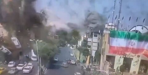 CCTV shows Israeli airstrikes on Tehran government building during Operation “Rising Lion.”