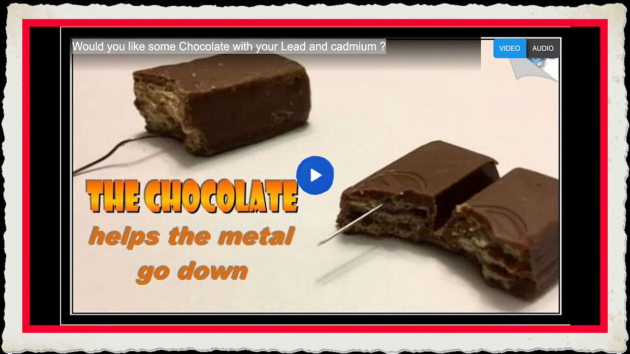 Would you like some Chocolate with your Lead and cadmium