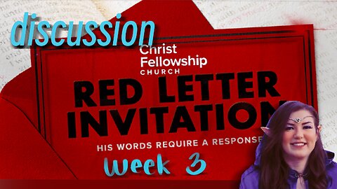 Church & Discussion | Red Letter Invitation - week 3